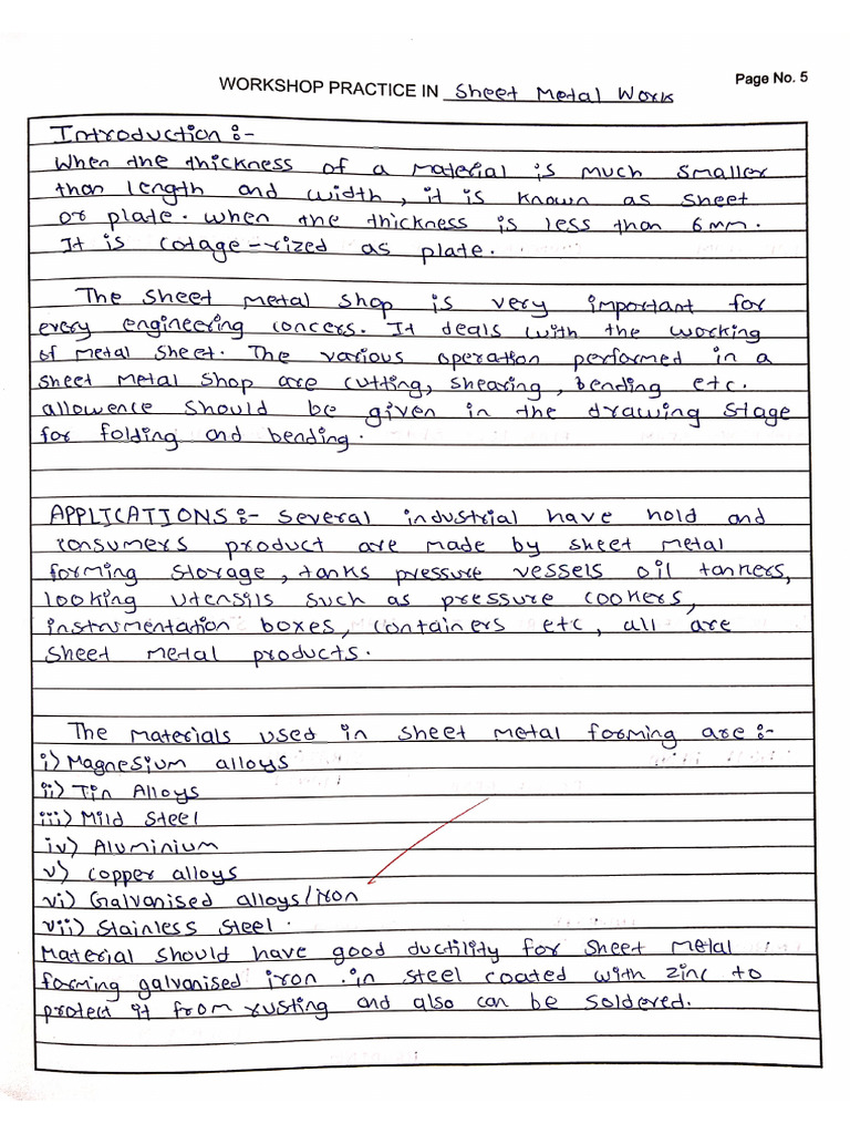 Sheet Metal - Work | PDF