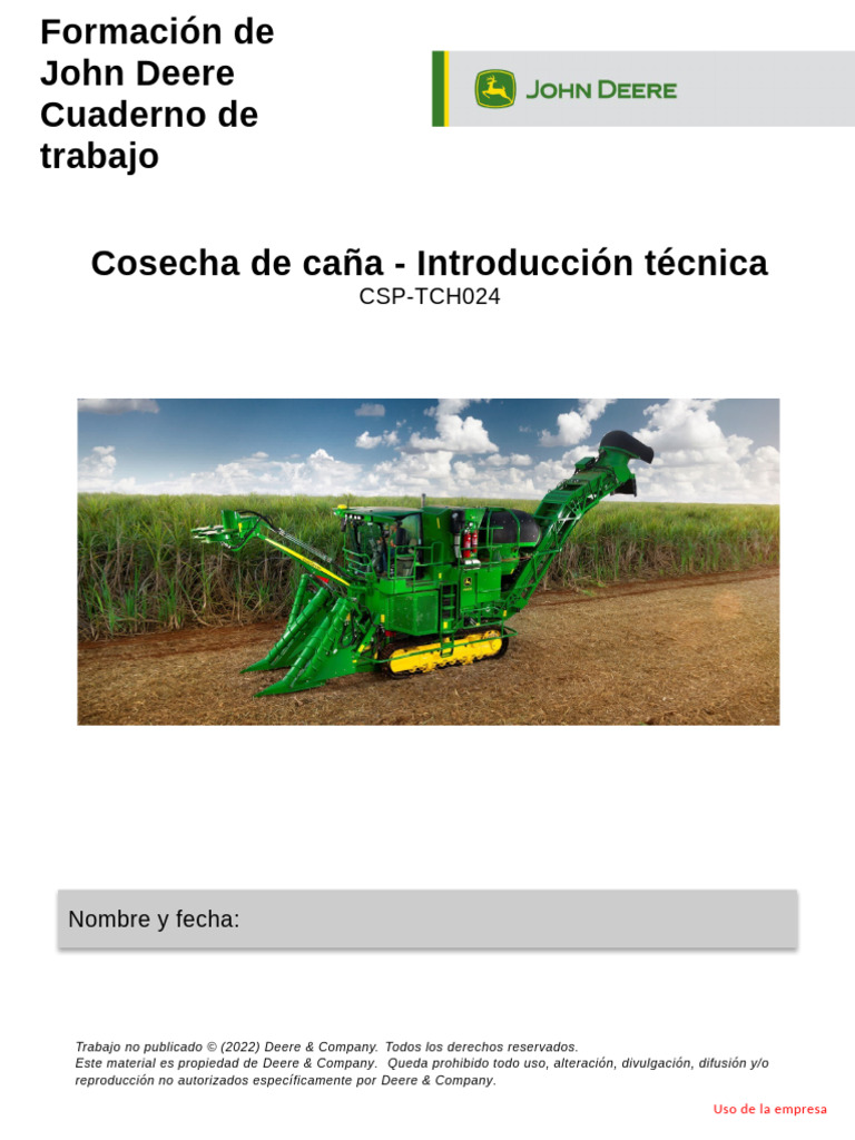 CSP TCH024 CANE Handout Es X Las | PDF | Agricultura | Cosecha
