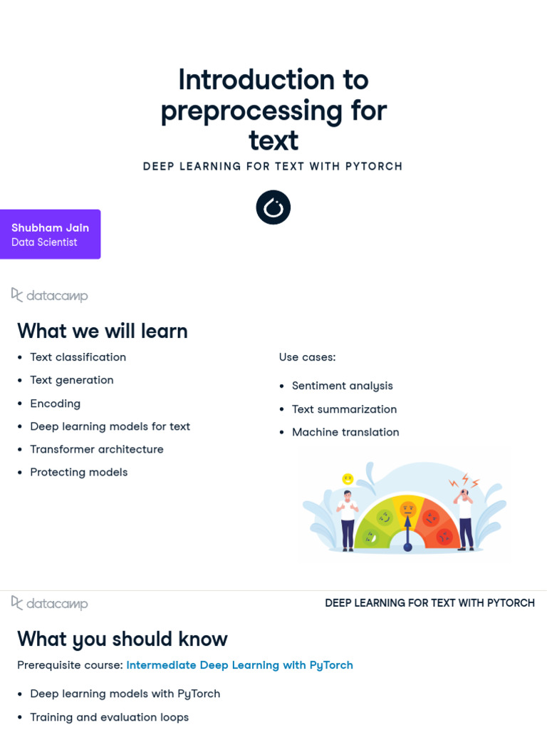 Introduction To Deep Learning For Text With PyTorch (Chapter1) | PDF ...