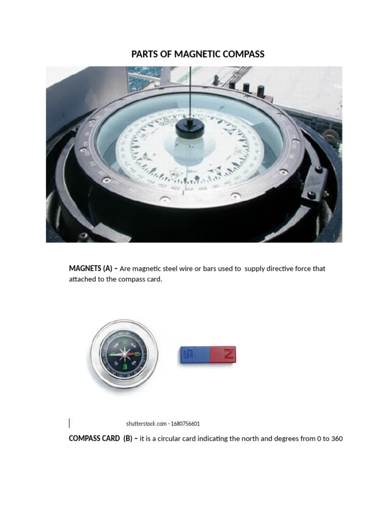 Parts of Magnetic Compass | PDF