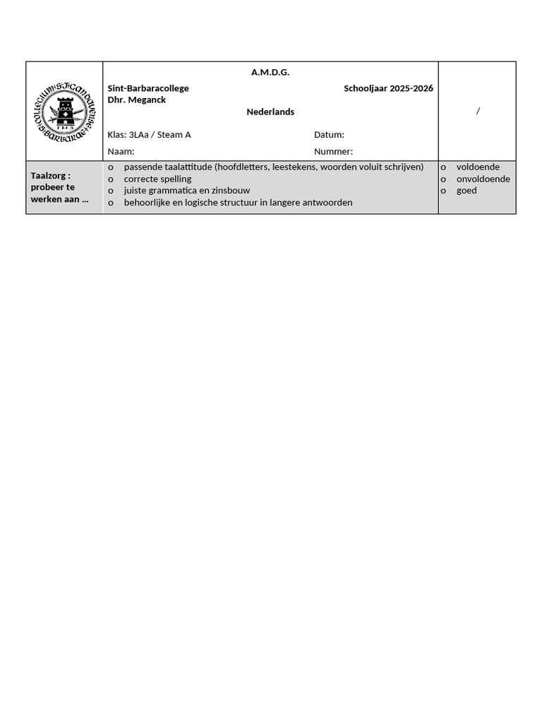 Hoofding Voor Taken 3es en 4es (1) (1) | PDF