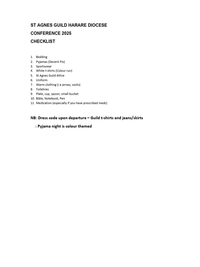 Conference Checklist | PDF
