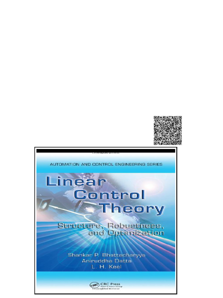 Linear Control Theory Structure Robustness and Optimization Automation ...