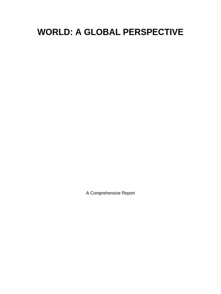 World A Global Perspective | PDF | Climate Change | Pandemic