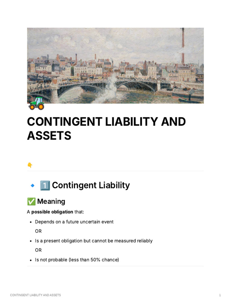Contingent Liability and Assets | PDF | Liability (Financial Accounting ...
