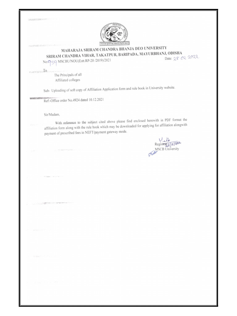 Affiliation Form & Rules | PDF
