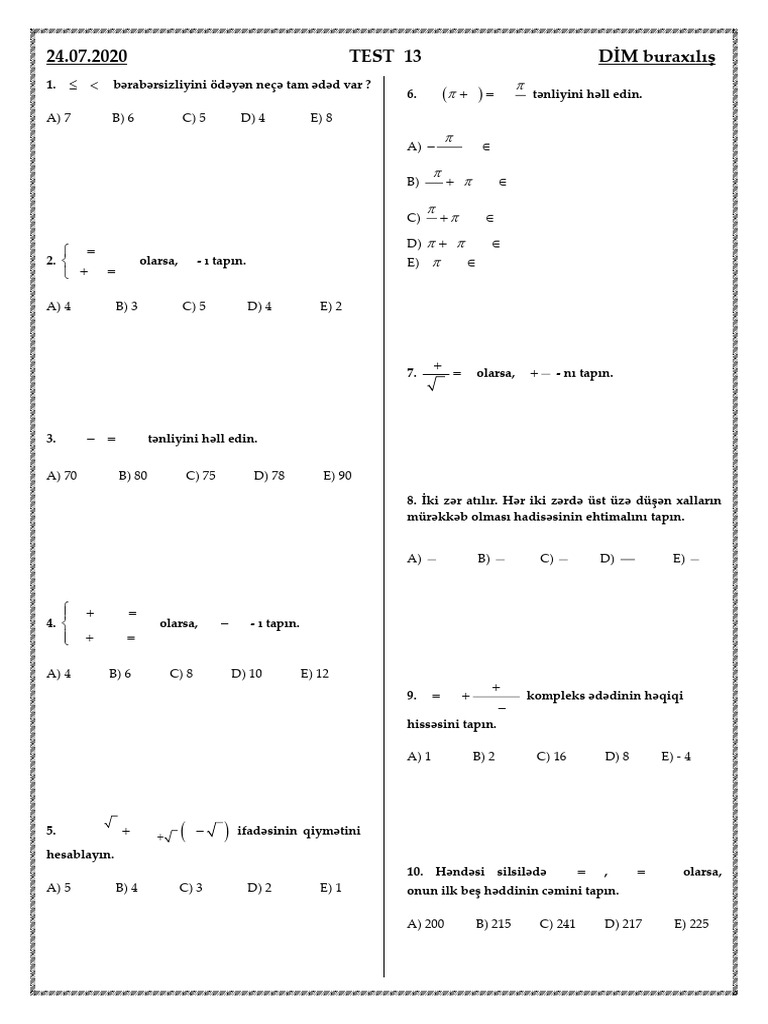 Test 13 | PDF