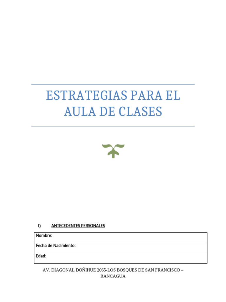 Estrategias Para El Aula | PDF | Aprendizaje | Sicología