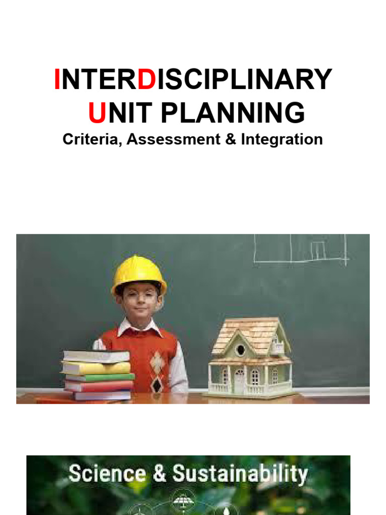 Interdisciplinary Unit Planning Criteria, Assessment & Integration ...