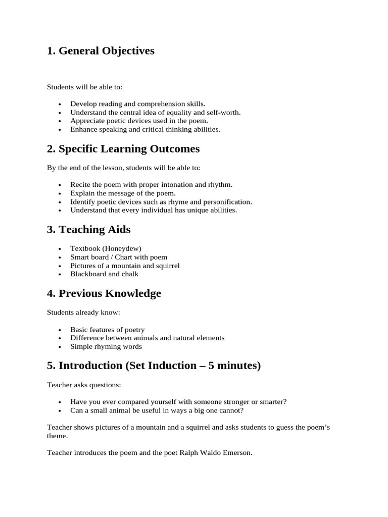 Lesson Plan English | PDF | Poetry | Poetic Devices