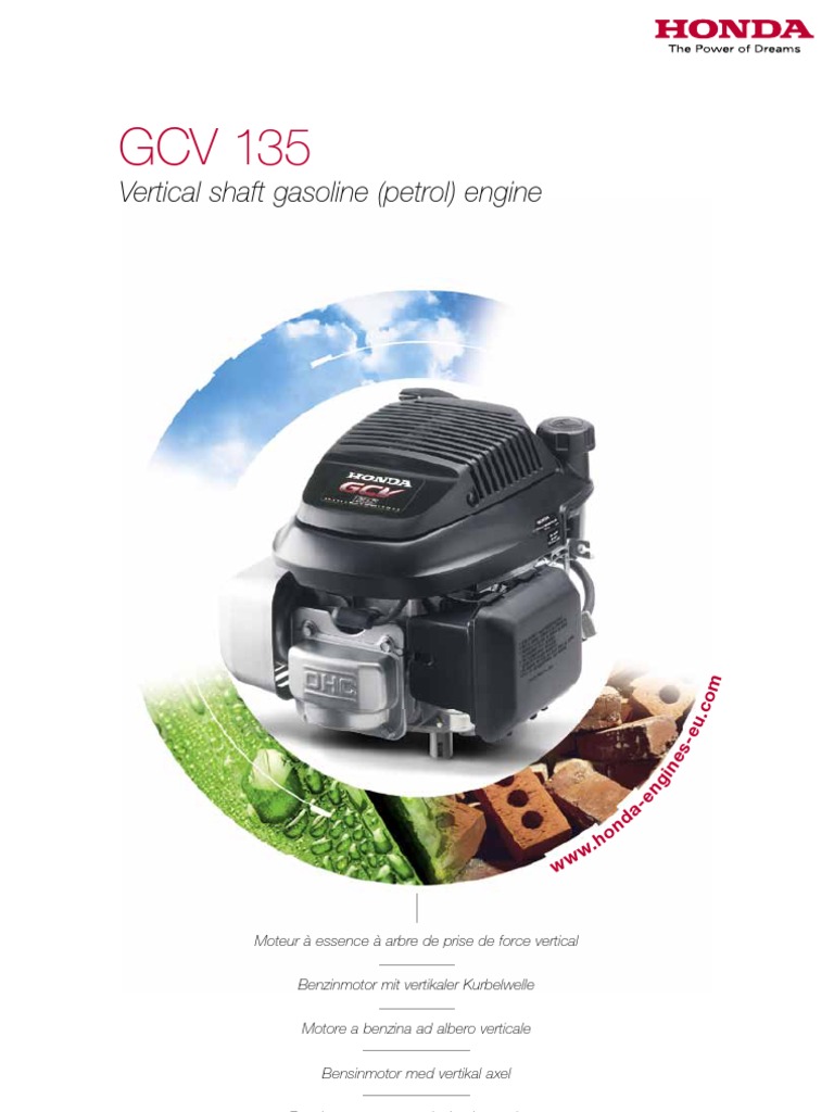 Honda GCV 135 Vertical Shaft Gasoline Petrol Engine PDF Engines Mechanical Engineering