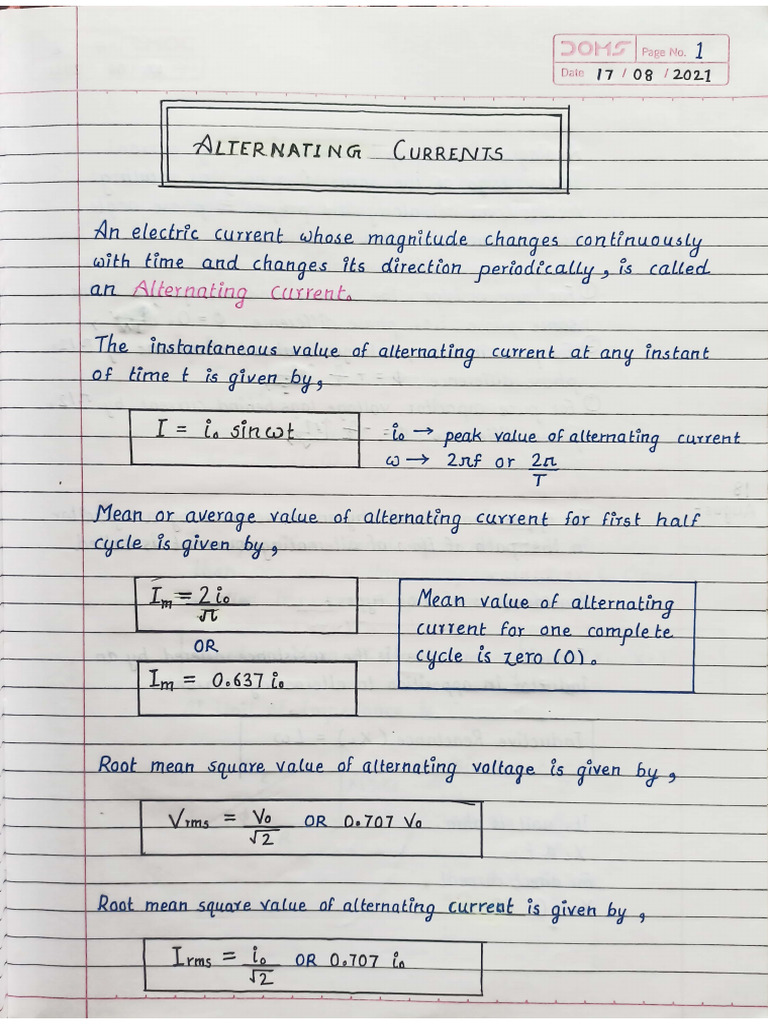 Alternating Current | PDF