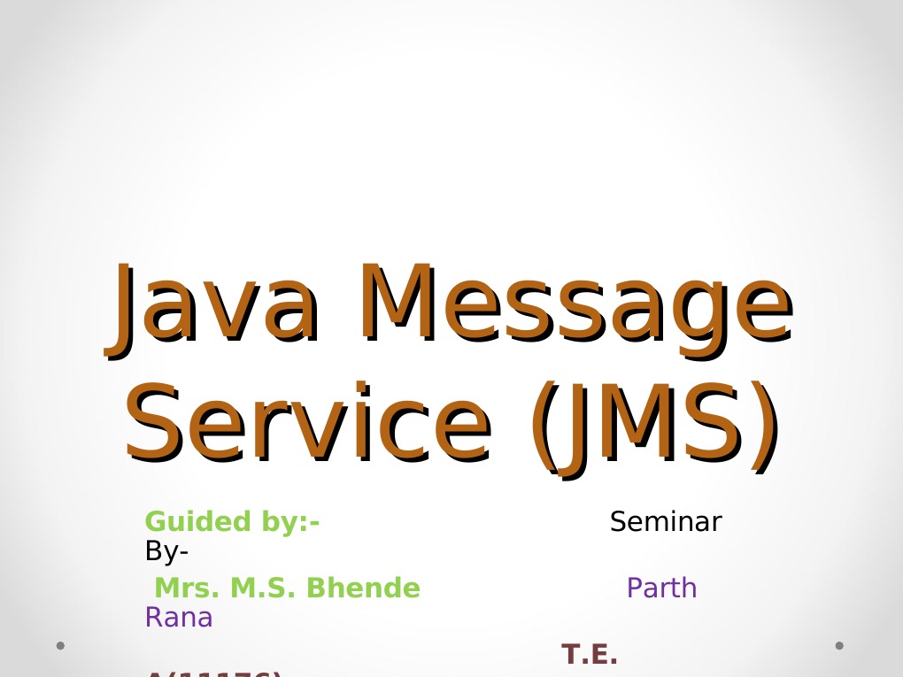Java Message Service (JMS) | PDF | Software Design | Information ...