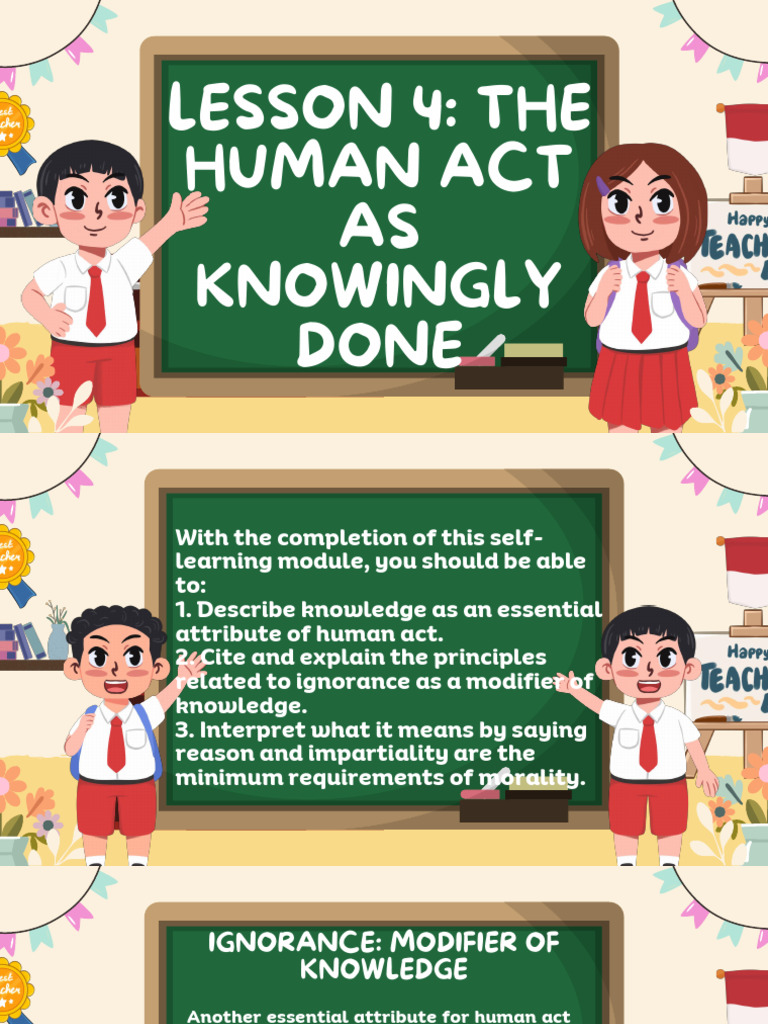 The Human Act As Knowingly Done | PDF | Knowledge | Reason