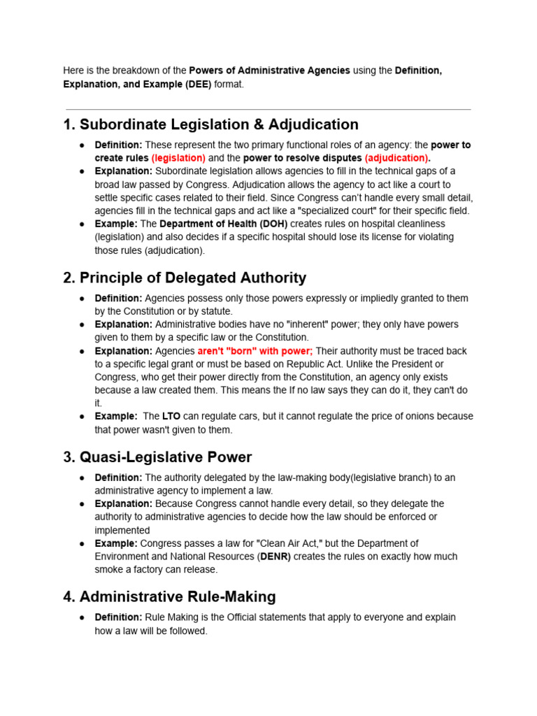 Final Reviewer (Recitation) Administrative Law | PDF | United States ...