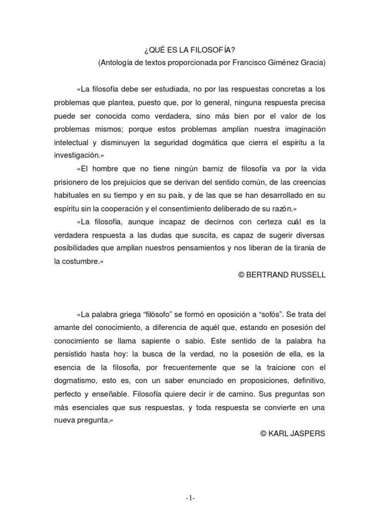 Texto 12 (1) Que Es La Filosofia | PDF
