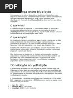 Escalas de Bits e Bytes | PDF | Byte | Mordeu