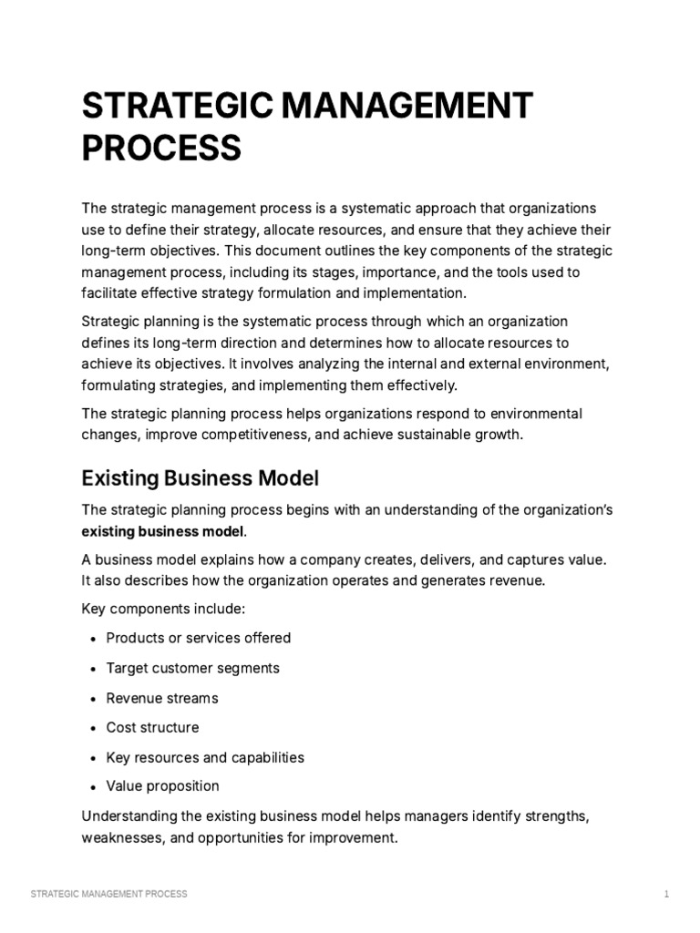 Strategic Management Notes | PDF | Strategic Management ...
