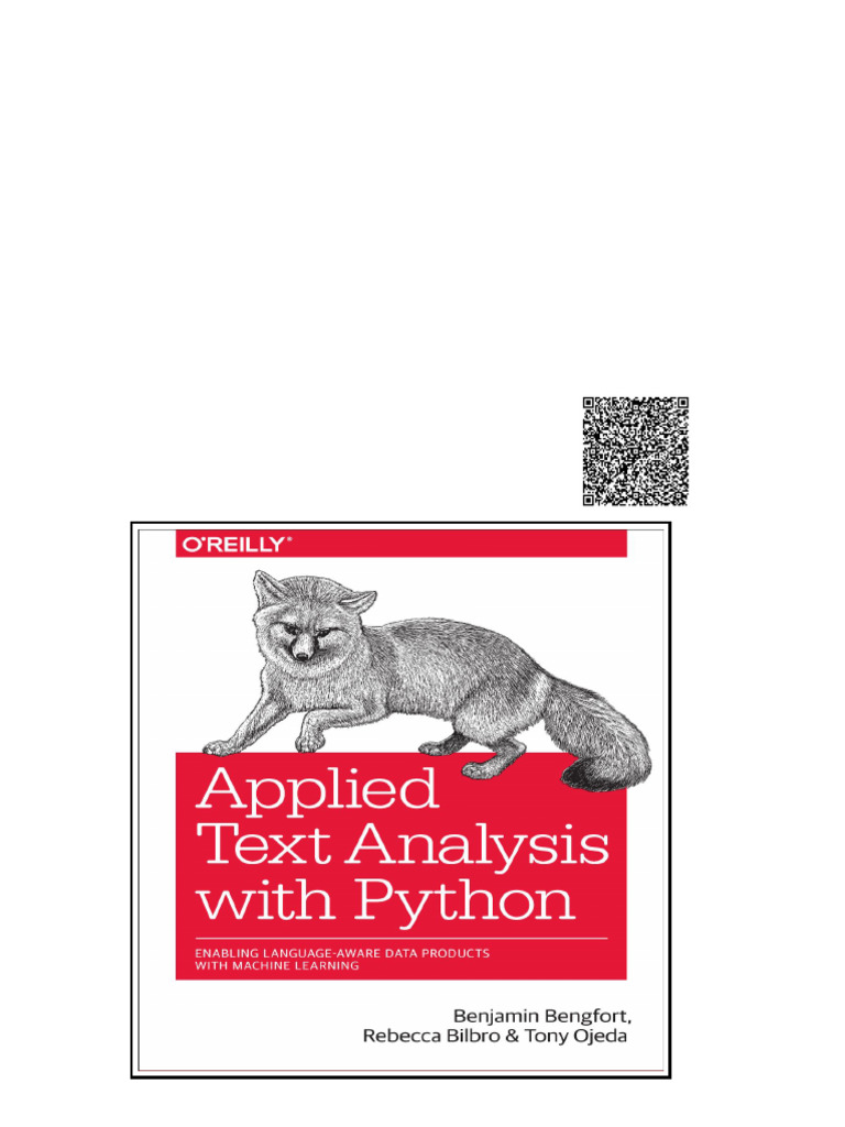 Applied Text Analysis With Python Enabling Language Aware Data Products ...