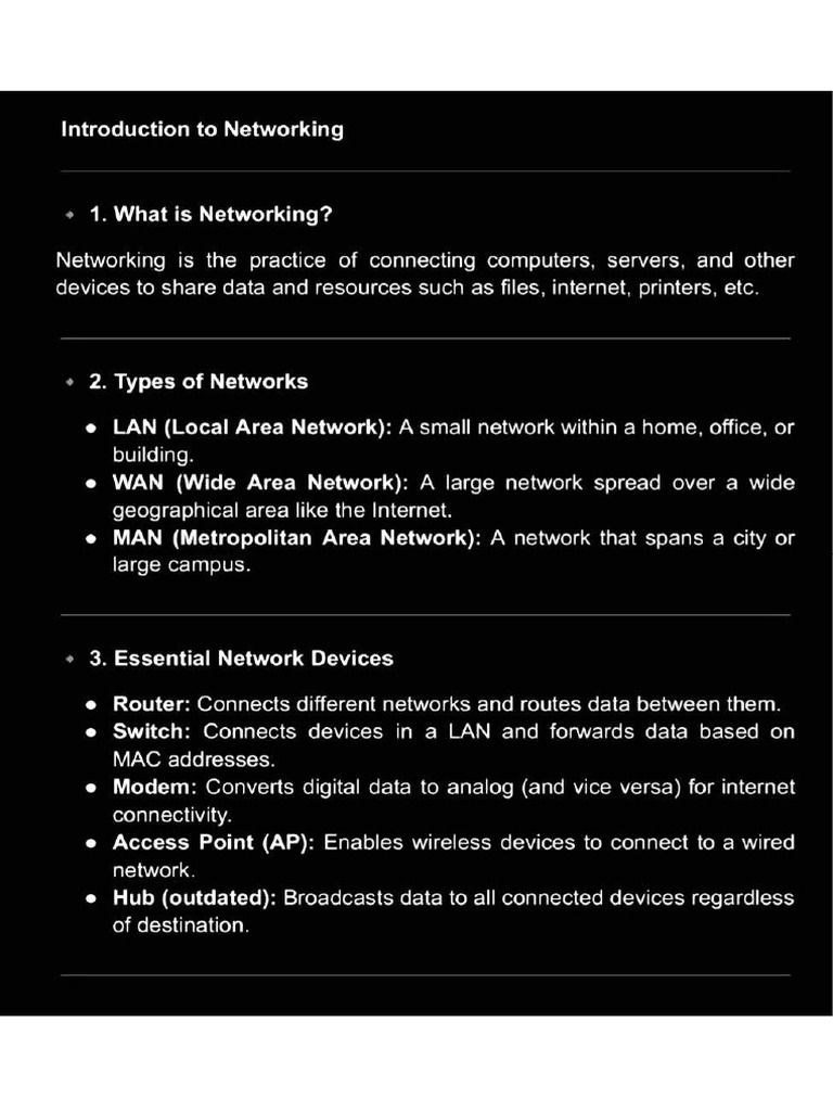 Networking Fundamentals | PDF