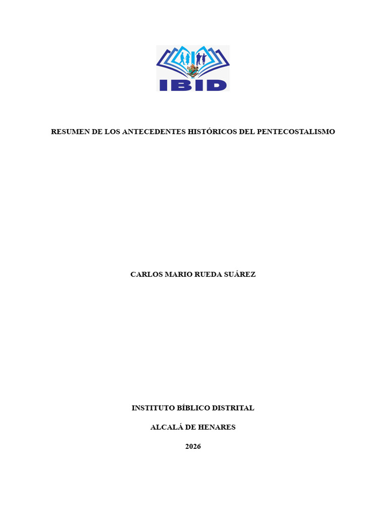 Proyecto Integrador 2026 | PDF | Iglesia cristiana | espíritu Santo