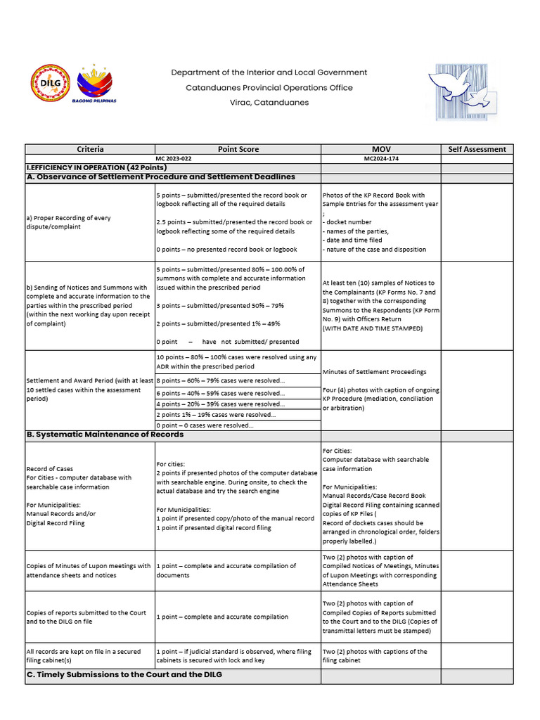 LTIA CY 2026 Self Assessment Form | PDF