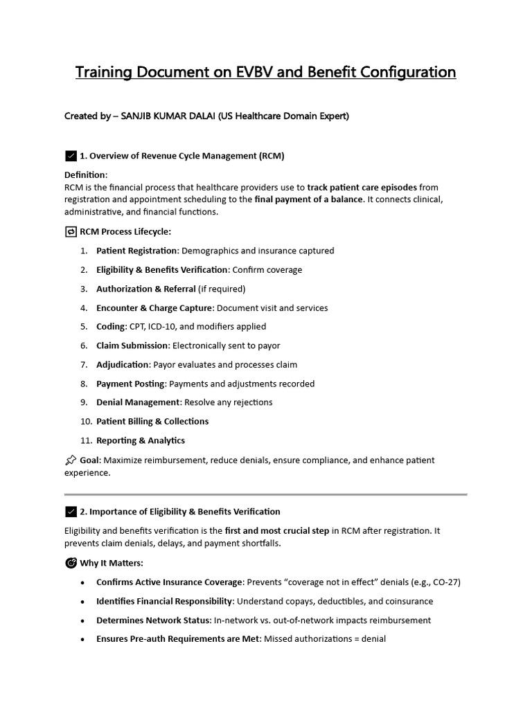 Document On Eligibility, Benefit Verification | PDF | Medicare (United ...