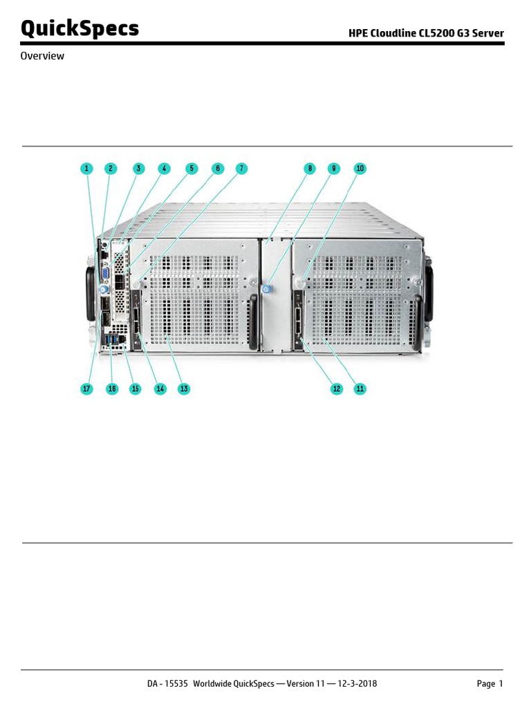 HPE Cloudline CL5200 G3 Server | PDF | Computer Hardware | Computer ...