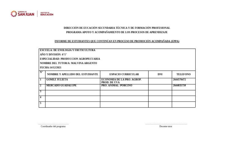 Informe Eppa | PDF