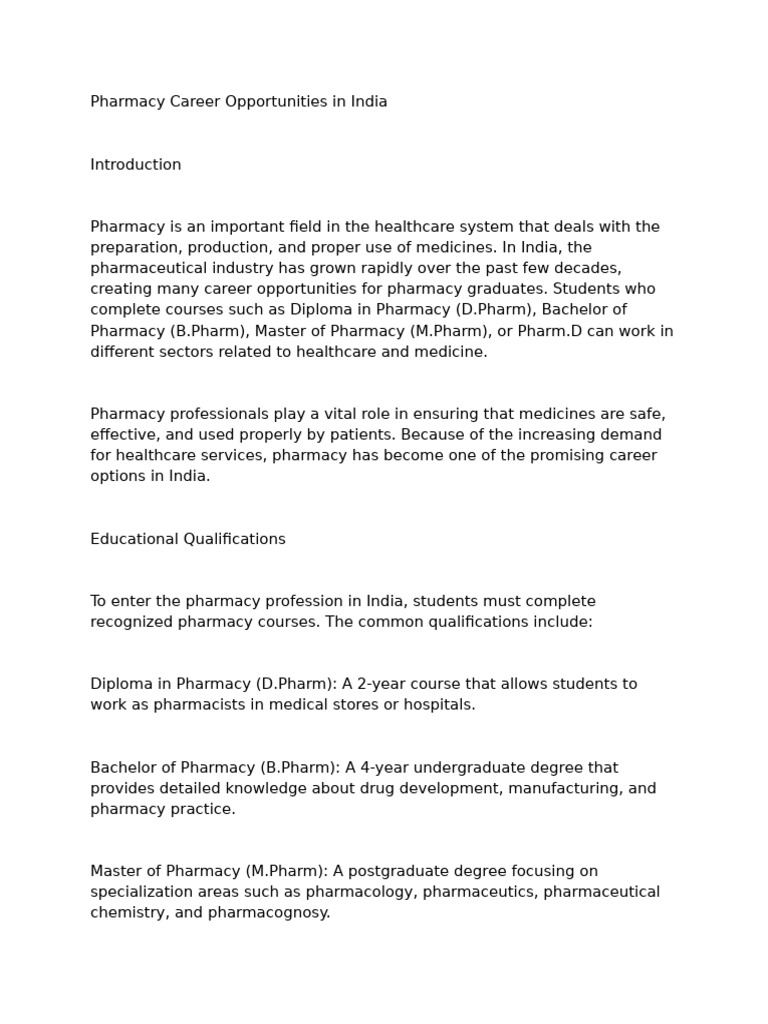 Pharmacy | PDF | Pharmacy | Pharmacist