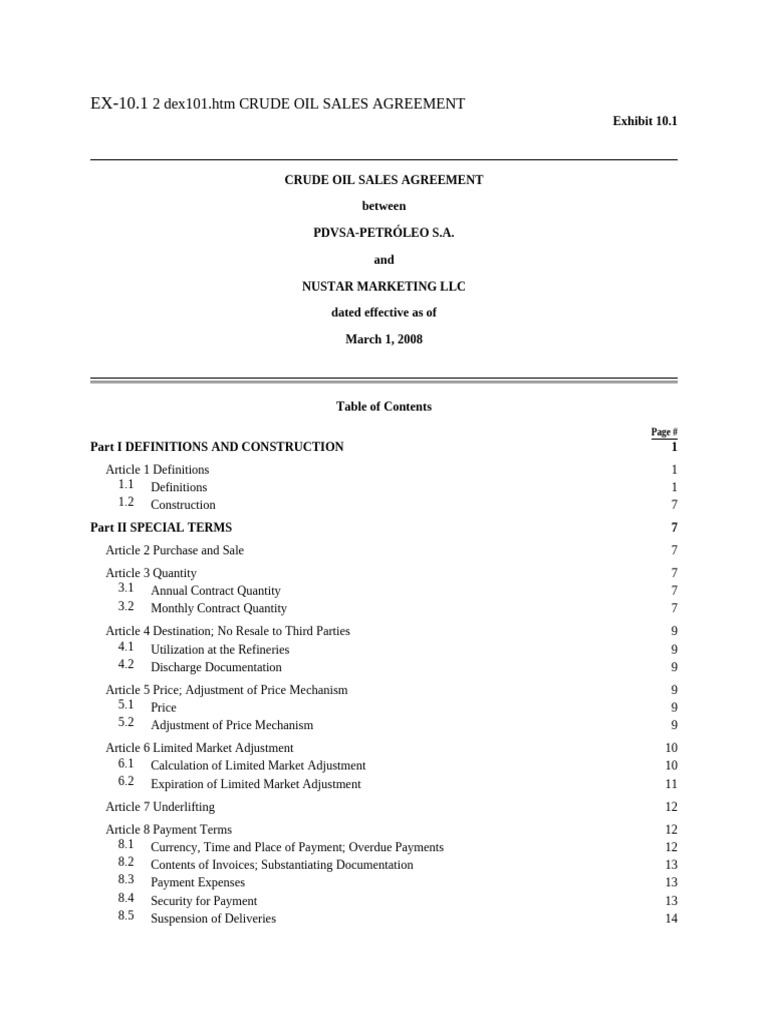 SEC - Oil Contract | PDF | Bankruptcy | Liquidation