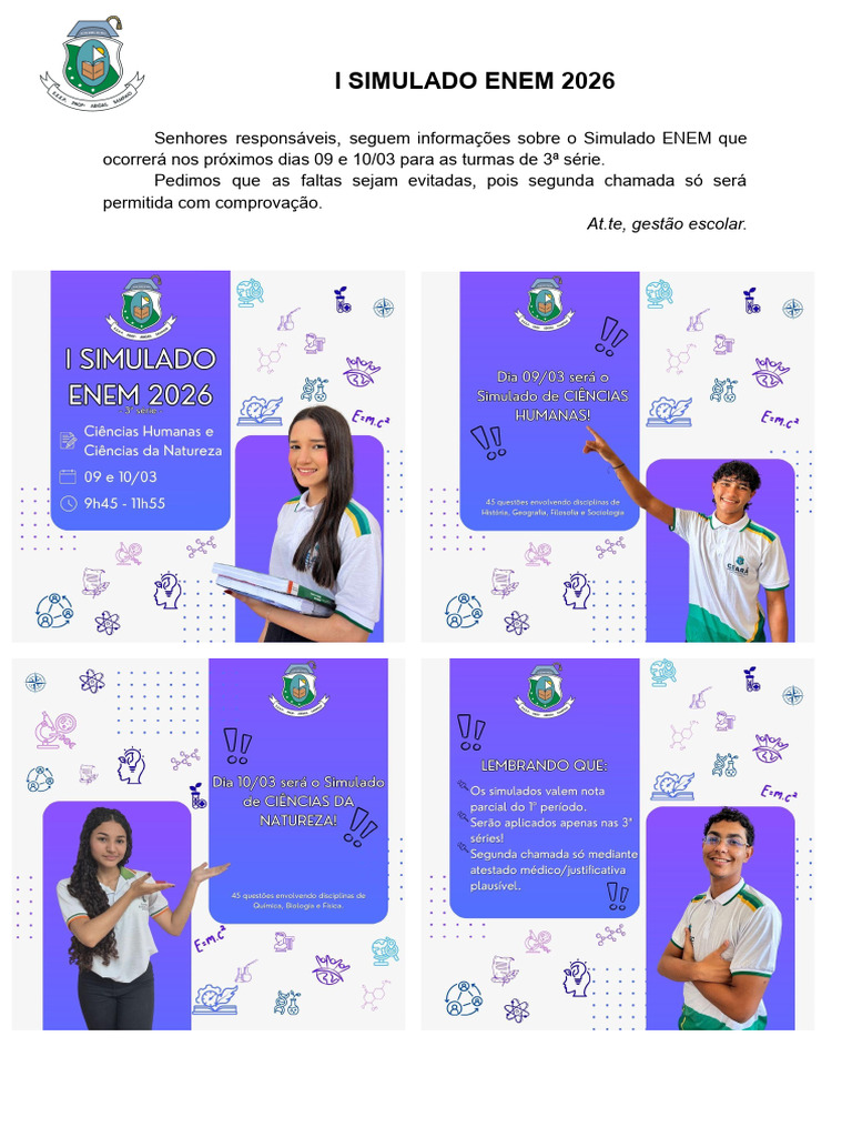 I Simulado Enem 2026 | PDF