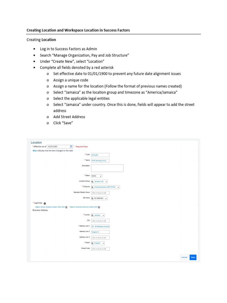 11 - How to Create a Location & a Workspace Location | PDF