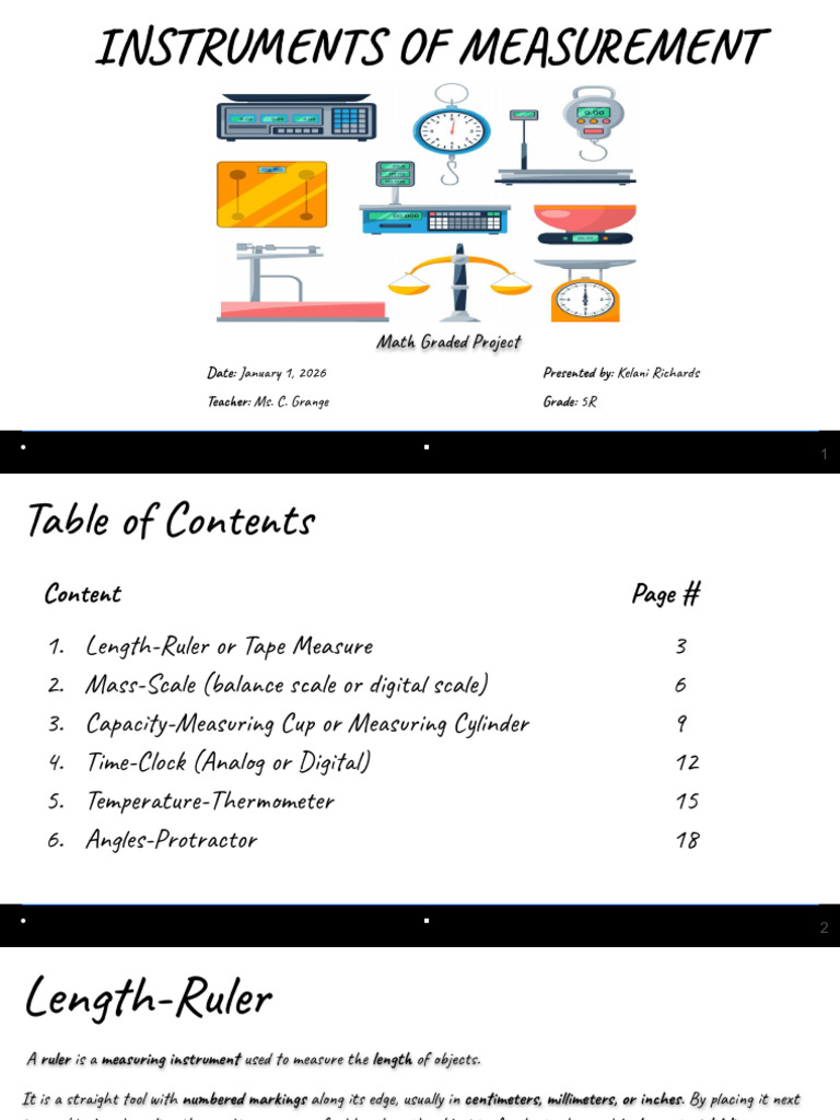 Instruments of Measurement | PDF | Litre | Weight