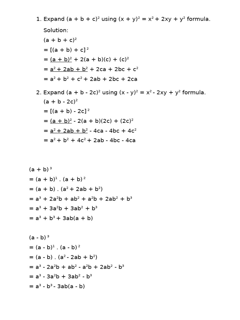 Class VIII - Identities | PDF
