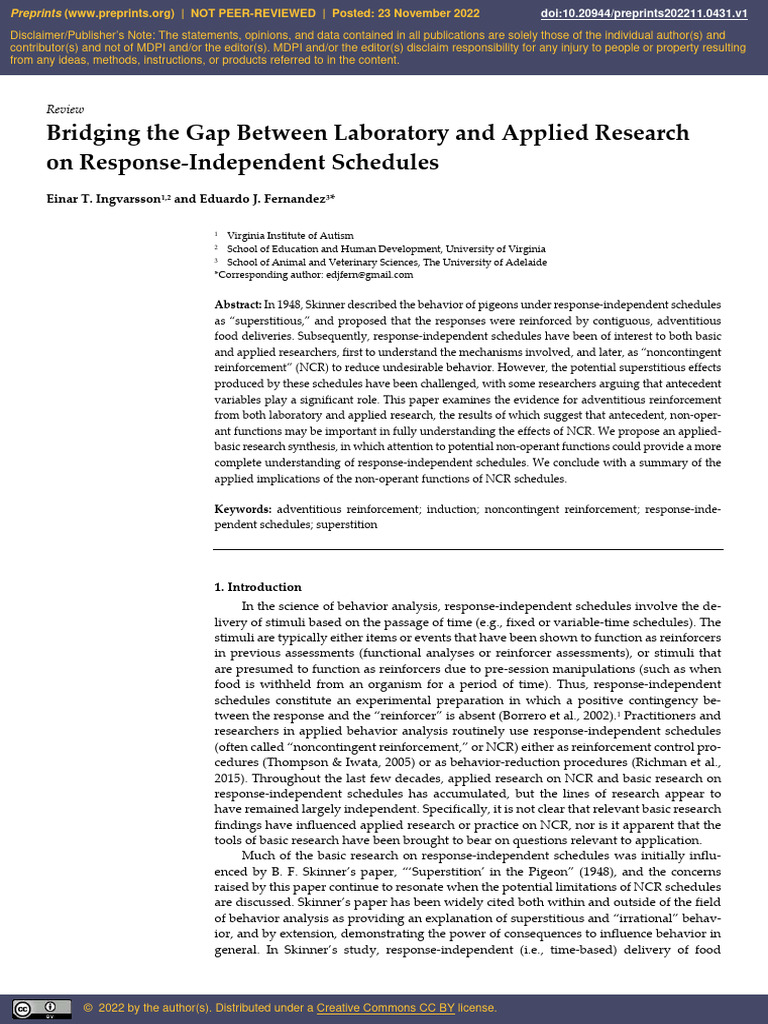 Bridging The Gap Between Laboratory and | PDF | Reinforcement ...