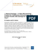 Bernard Lietaer - Natural Savings - A New Microsavings Product For Inflationary Environments. How To Save Forests With Savings For and by The Poor