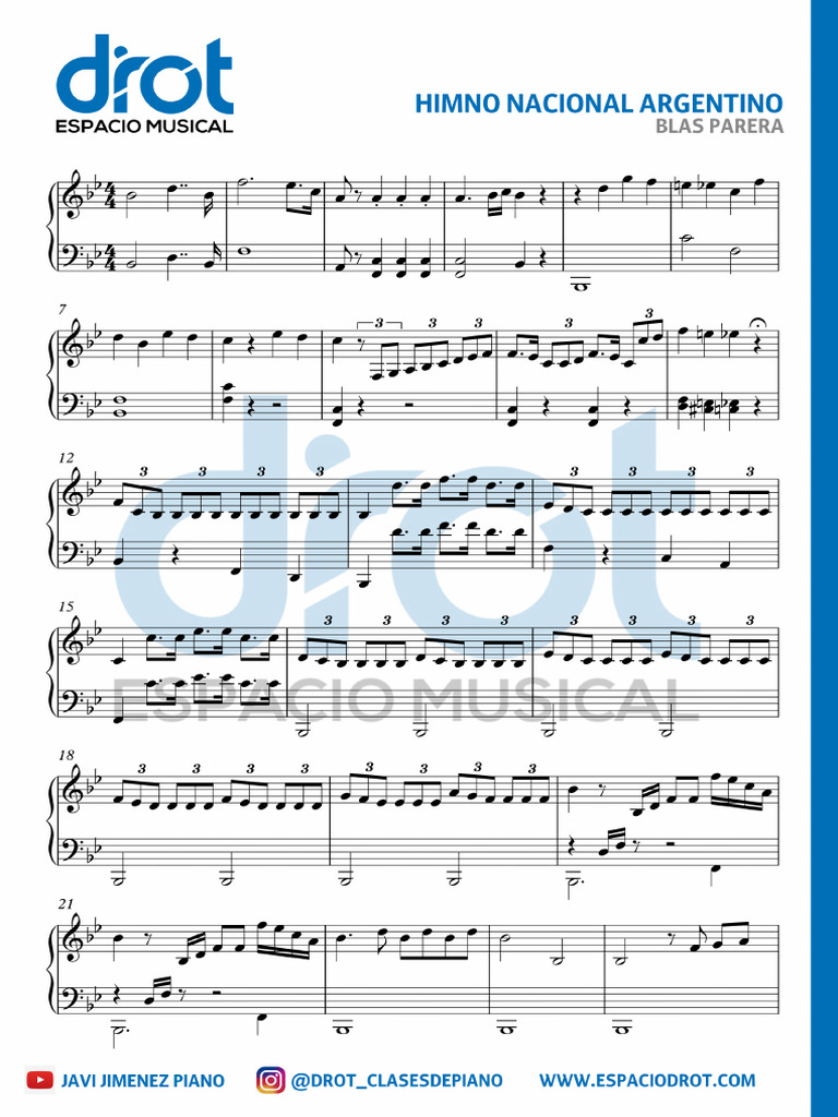 DROT - Himno Nacional Argentino - Partitura Completa | PDF