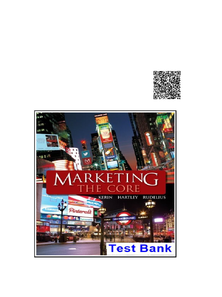 Marketing The Core 5th Edition Kerin Test Bank PDF Market