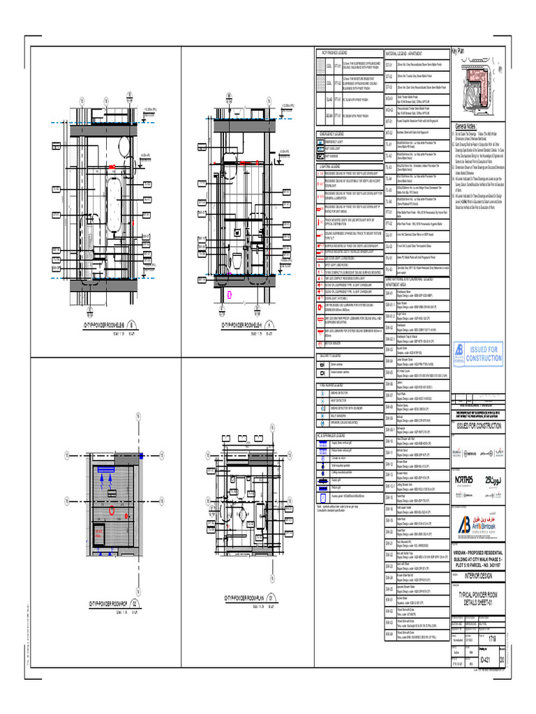 1718 Ab CW Id 421 Typical Powder Room Details Sheet 01 | PDF ...
