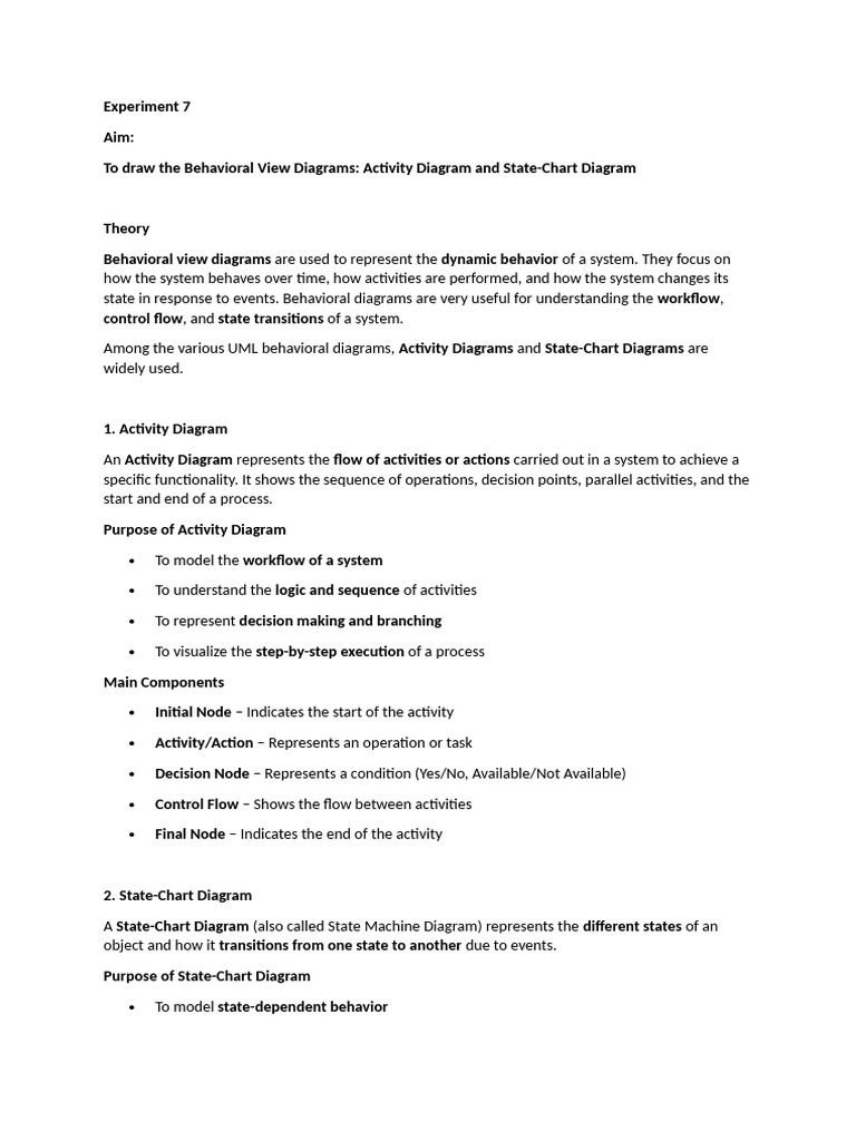 exp 7 | PDF | System | Unified Modeling Language