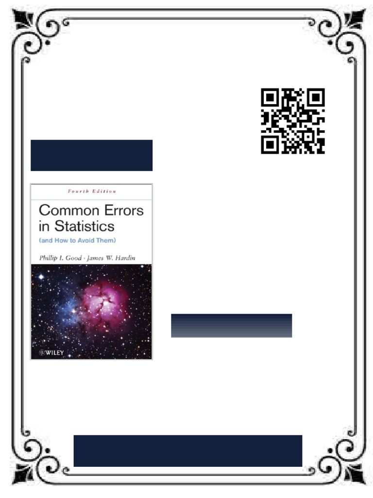 Common Errors in Statistics and How To Avoid Them 4ed. Edition Phillip ...