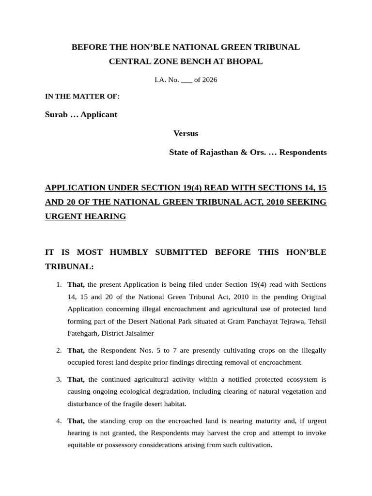 Urgent Hearing Application - Surab v. The State | PDF | Justice | Crime ...
