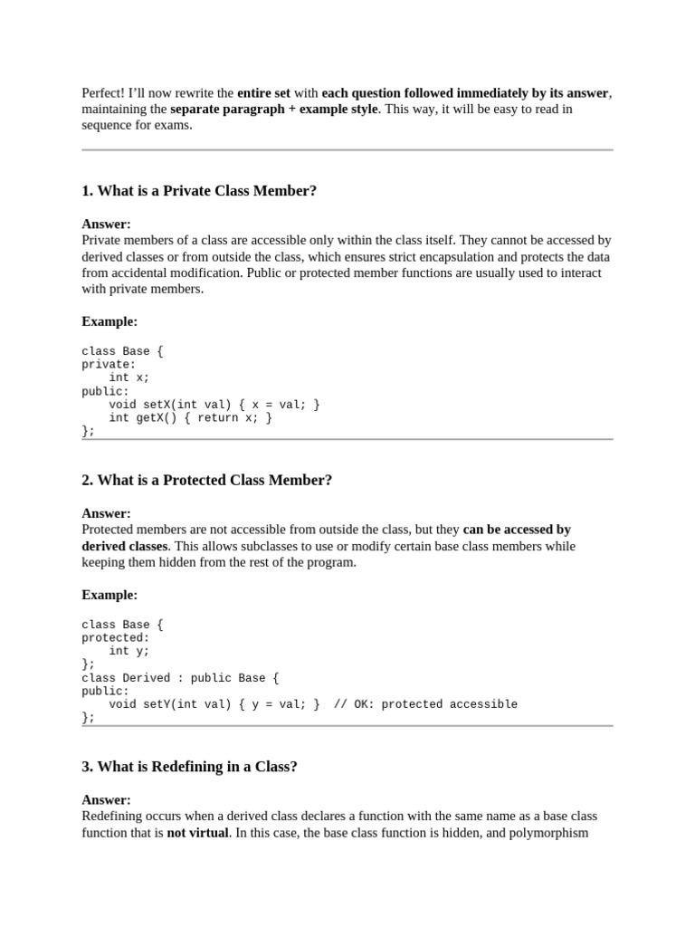 2021 Past Paper | PDF | Inheritance (Object Oriented Programming ...
