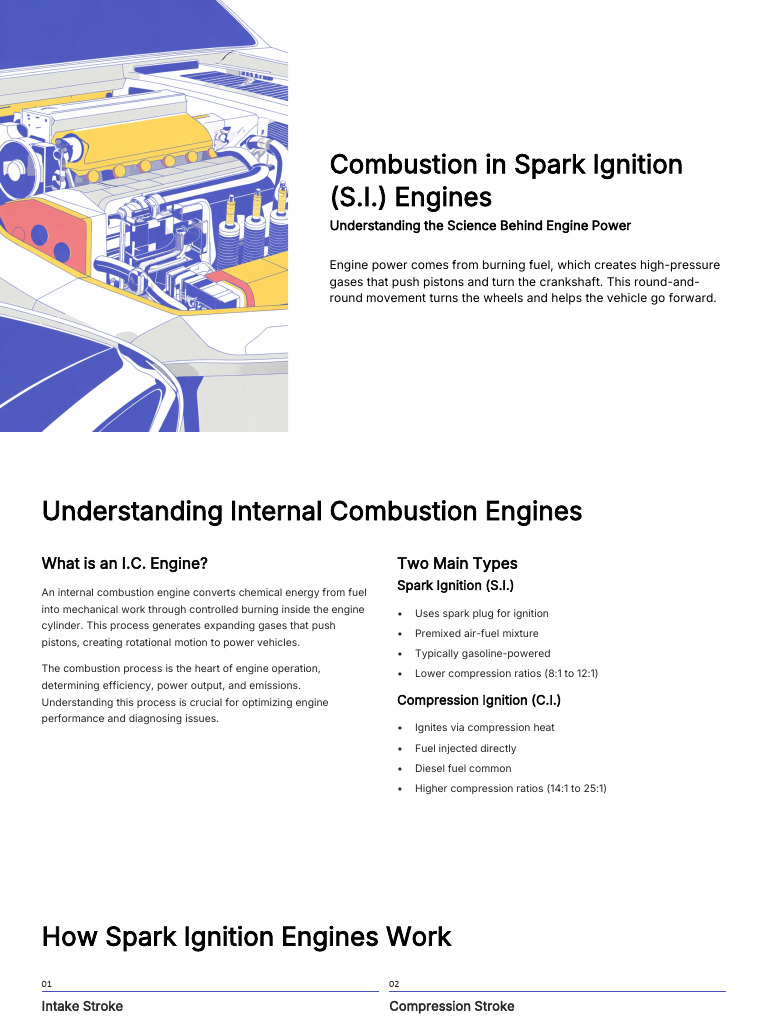 Combustion in Spark Ignition SI Engines | PDF | Internal Combustion ...