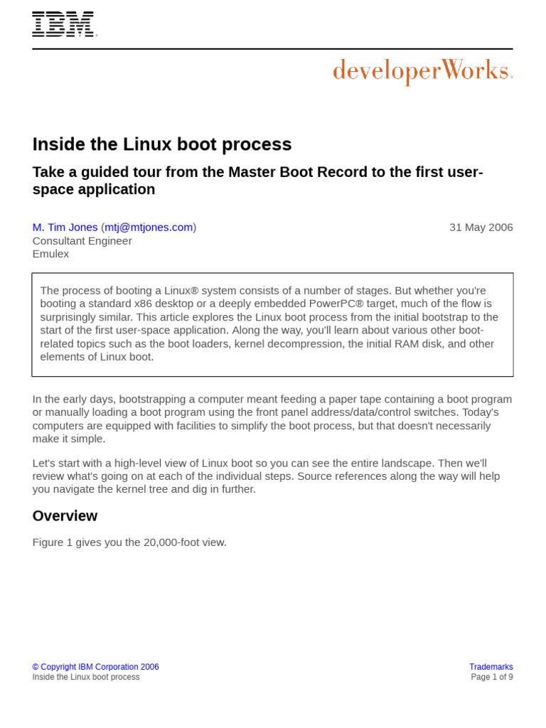 Inside The Linux Boot Process | PDF | Booting | Bios