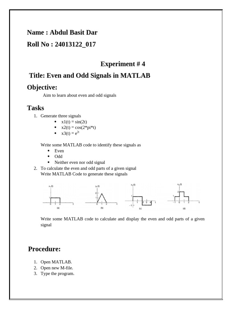 Experiment No. 4_045456 | PDF | Matlab
