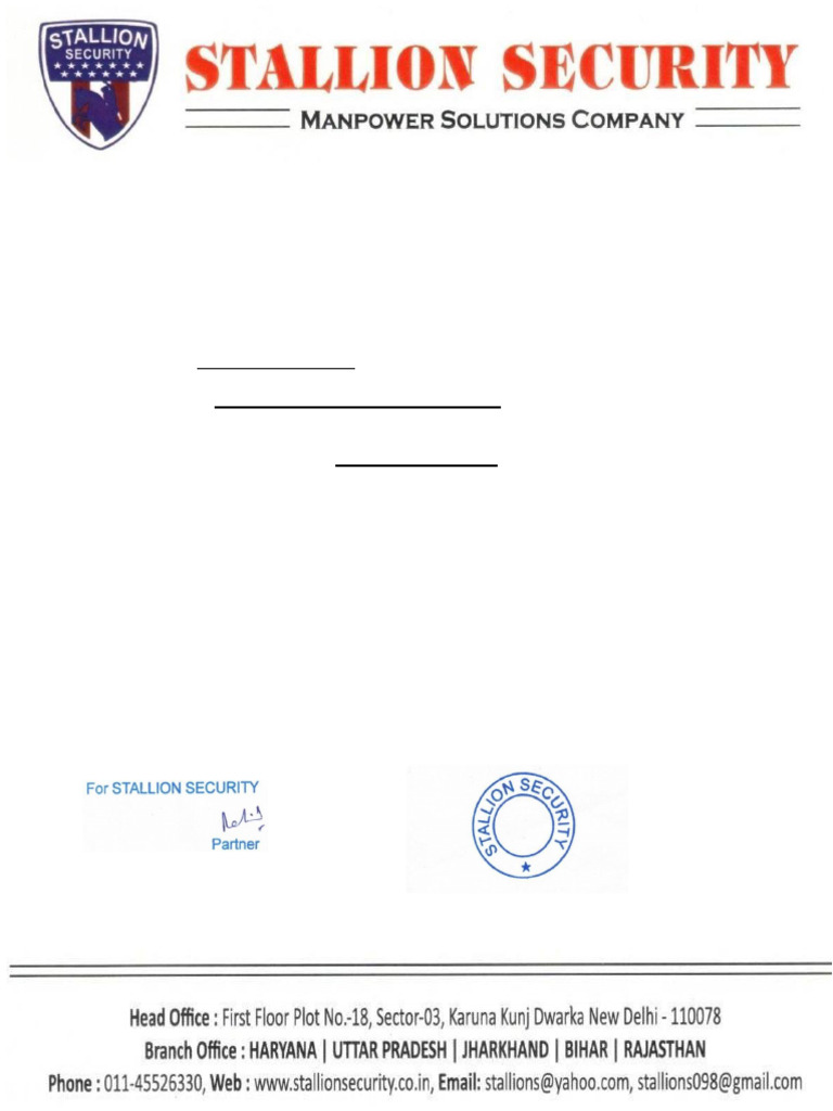Authorization Letter Stallion | PDF