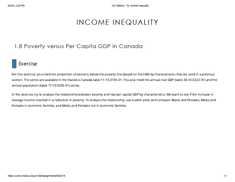 02 - 7a. Income Inequality 10 Exercises | PDF
