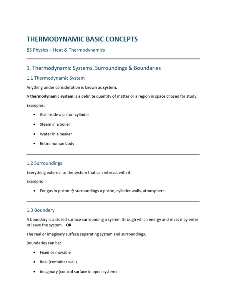 Thermodynamic Basic ConceptsA | PDF | Thermodynamic Equilibrium ...
